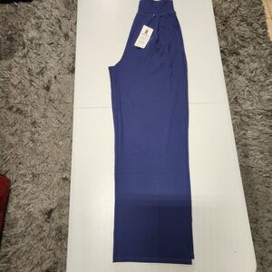 Blue High-Waisted Pants